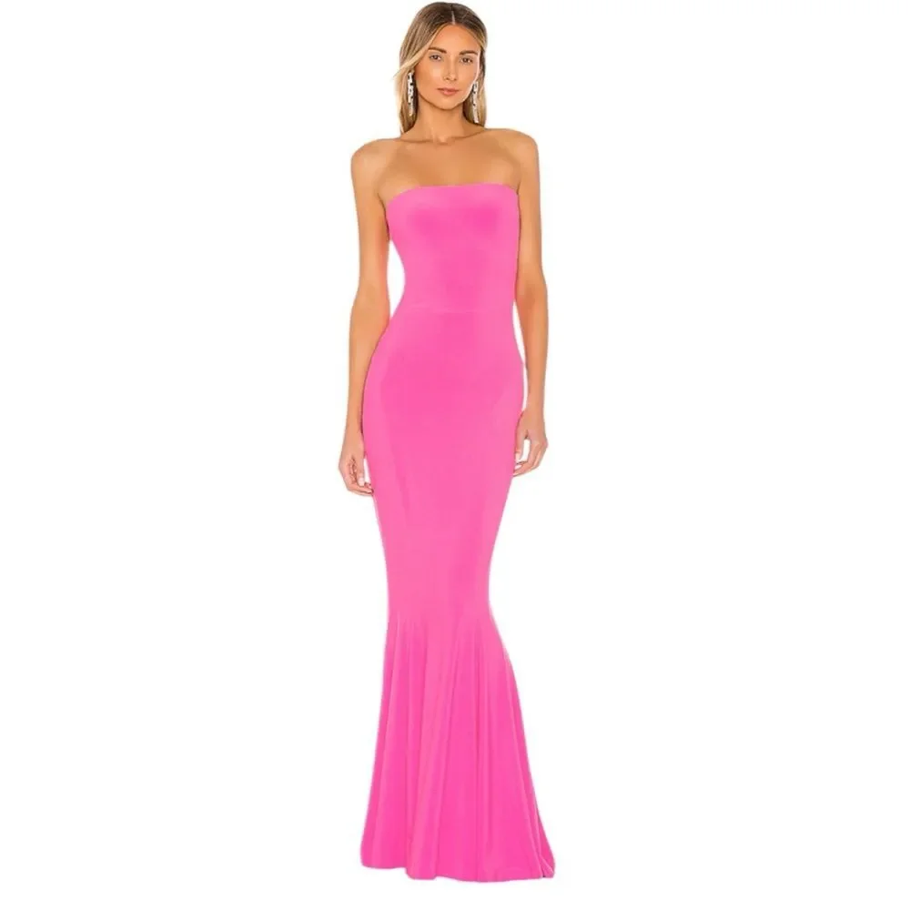 Norma Kamali NWT Strapless Fishtail Gown Size XXS Orchid Pink REVOLVE Exclusive - Picture 1 of 11